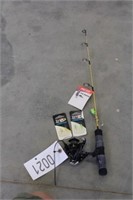 New Ice Fishing Rod w/Jigs/Weight