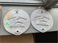 2 John Deere Cast Cover Plates