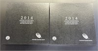2 US Mint 2014 Limited Edition Silver Proof Sets