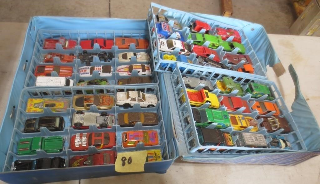 Hot Wheels/Matchbox cars in case