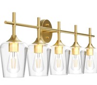Ralbay Gold Bathroom Light Fixtures 5-Lights with