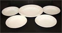 White Ceramic Italian Pasta Bowls and