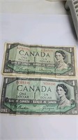 Canada One Dollar Bill Lot 1954
