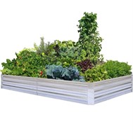 FOYUEE Galvanized Raised Garden Bed