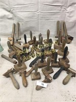 Large lot of wooden handles for repurpose