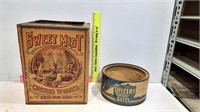 Sweet Mist Chewing Tabacco Tin. No Cover. Mfg by S