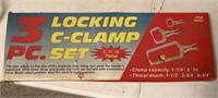 NEW 3-piece locking C-clamp set
