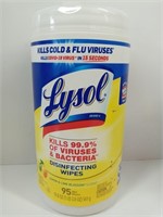 G) New 95ct Lysol Disinfecting Wipes, Lemon Lime