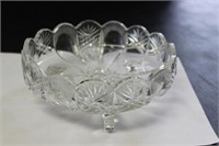 A Cut Glass Footed Bowl