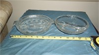 Set of 2 Vintage Divided Serving Dishes