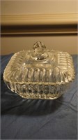 Antique Pressed Glass Lidded Candy Dish