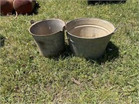 2 GALVANIZED BUCKETS