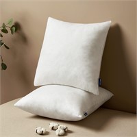 MIULEE 16x16 Pillow Inserts Set of 2