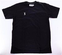 Black Golf T Shirt Size L Golfer Logo