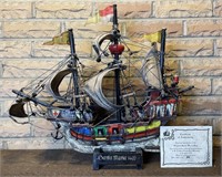 LARGE SANTA MARIA SHIP MODEL WITH COA