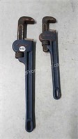 2 PIPE WRENCHES