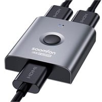 P3903  Soomfon HDMI Splitter 4K, Aluminum - Gray