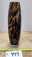 Leopard Glass Tall Vase