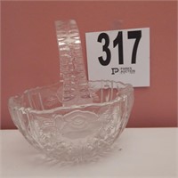 ETCHED GLASS BASKET 7 IN