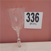 FOSTORIA CAMBRIDGE SET OF 6 ETCHED GLASS WINE