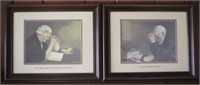 2 pc. Set of Framed Prints - 16.5" x 13.5"