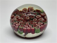 Millefiori Art Glass Paperweight, Murano-Style