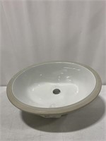 UNDERMOUNT BATHROOM SINK 17 x9IN