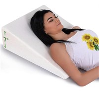 ABCO SPORT BED WEDGE PILLOW WITH MEMORY FOAM TOP