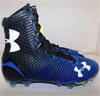 79 UNDER ARMOUR BLUE/BLACK CLEATS - MEN'S SIZE 9 -