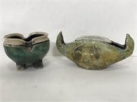 Two studio pottery pieces