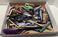 Assorted Pens, Scissors & More