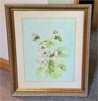 Gisela Bulle Framed Floral Original 14.5x17.5