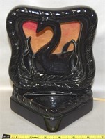 MCM Black Pottery Swan TV Lamp Planter Works!