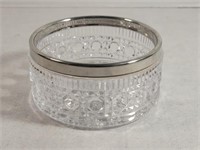 Crystal Pressed Glass Candy Bowl