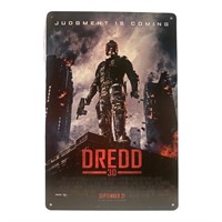 Dredd Movie poster tin, 8x12, come in protective