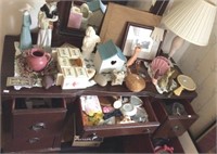 Contents Of Vanity On Top And In Drawer,