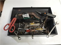 Collection of Tools - Metal Tool Box & Tools