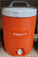 ORANGE GOTT 2 GALLON THERMOS COOLER