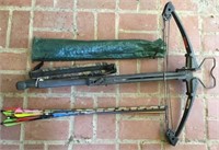 crossbow arrows & target