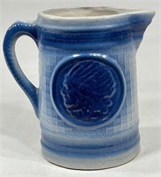 Blue/Gray Stoneware Indian Chief Pitcher