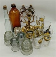 (N) Glass Collection including Clorox Bottle,
