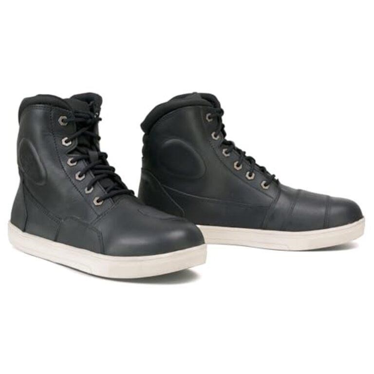 Men\u2019s Black Leather Reinforced Street Riding