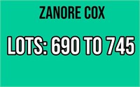 LOTS: 690 to 745 Consignor Zanore Cox