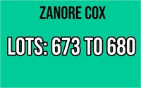 LOTS: 673 to 680 Consignor Zanore Cox