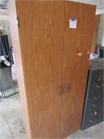 2- WOOD 2 DOOR CABINETS