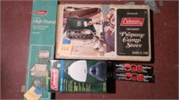 Lot-Coleman Camp Stove, Coleman High Stand,