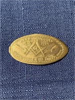 1989 masonic pressed penny coin