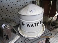Painted Galvanized Water Can w/Base