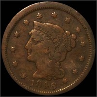 1846 Braided Hair Large Cent NICELY CIRCULATED