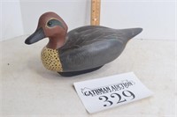 Dietrich Green Winged Teal Hand-Carved Wooden Dcoy